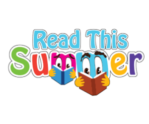  summer reading sun and book graphic